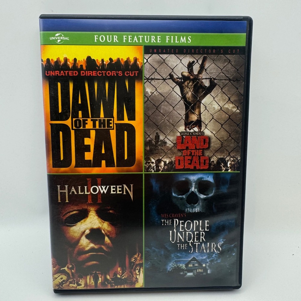 Four Feature Films DVD Dawn of the Dead Land Halloween II People Under Stairs